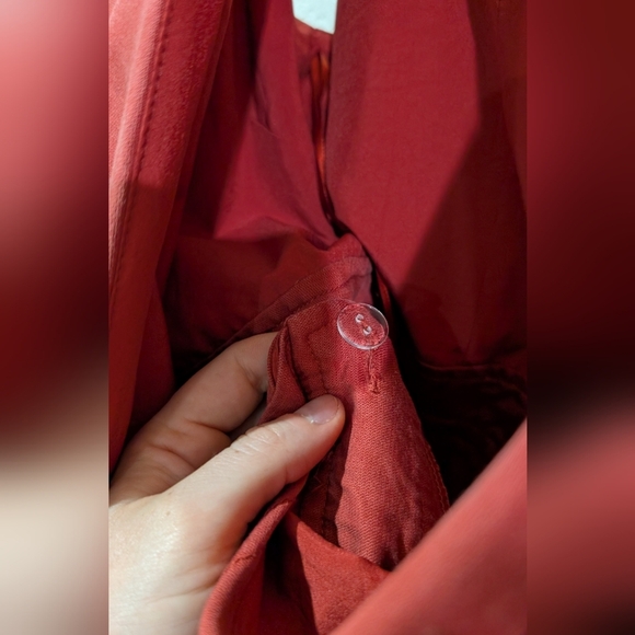 Vintage Gianni Bini Rust Mini Wrap Dress - Picture 9 of 12